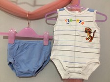 Baby Boys Disney Winnie The Poohs Tigger BodySuit Top & Pants Summer Outfit 0-3m