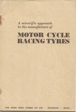 Avon India Rubber Motor Cycle Racing Tyres scientific approach booklet 1951