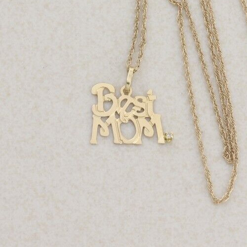 14k yellow gold best mom - yellow,