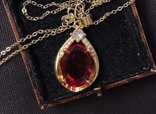 Vintage Style Red Gemstone And