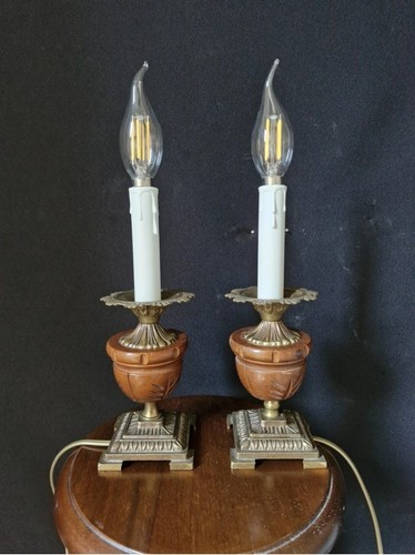 Antique vintage pair brass - vintage,