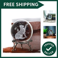 3D Crystal Ball Laser Cat