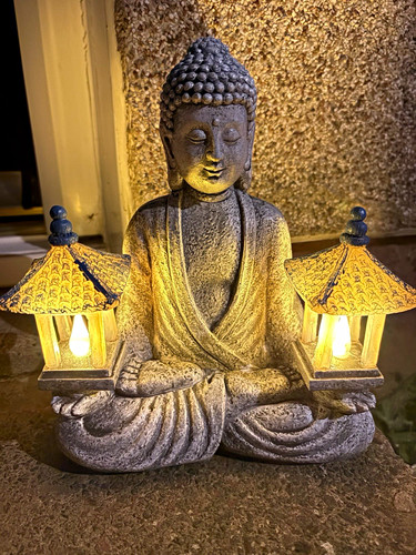 Solar powered led buddha - solar,
