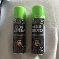 2 X Creepy Town Colour Hairspray Green 85g Halloween Party Fancy Dress