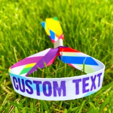 Personalised Party Event Wristbands  - Customised Festival Fabric Wristbands