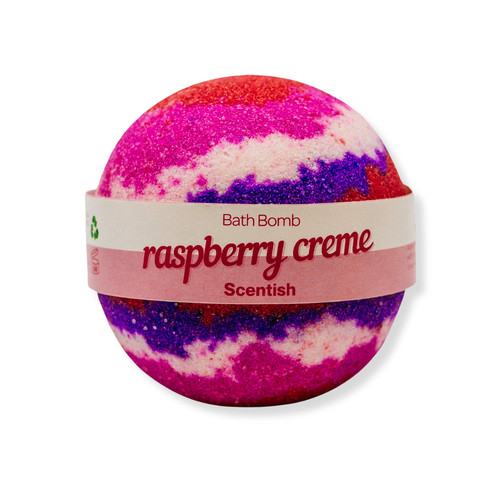 Bath bomb fizzer raspberry - bomb,