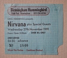 Nirvana Ticket - Birmingham