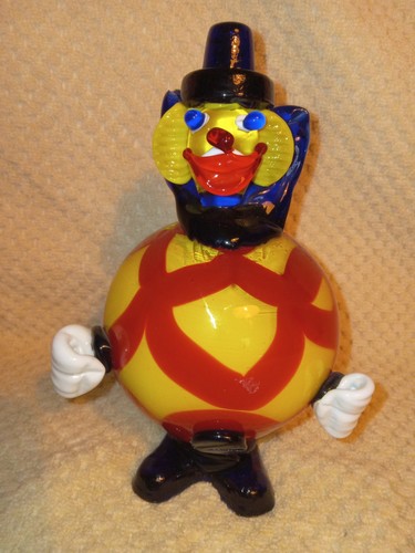 Vintage murano art glass clown - murano,