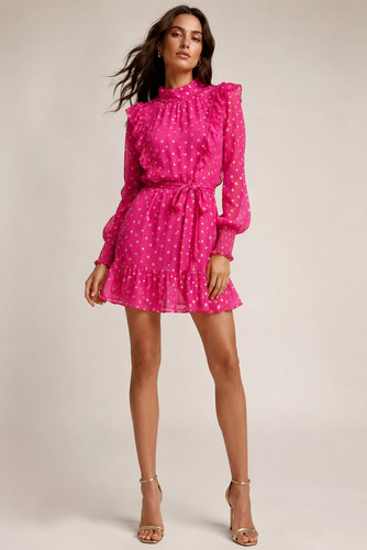Karen millen pink fuchsia dot - fuchsia,