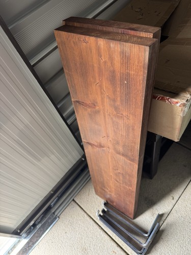 Wooden floating wall shelves - wall,