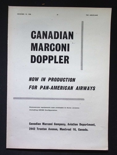 Original 1958 advert canadian - advert,