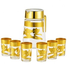 Luxury Gold Glass Jug and
