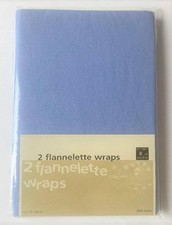 Flannelette Wraps Two Cot Flannelette Sheet's  - 70 x 90cm - SKY BLUE