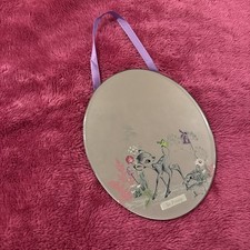 Disney Oval Hanging Mirror With Purple Ribbon, Bambi And Thumper ‘So Pretty’