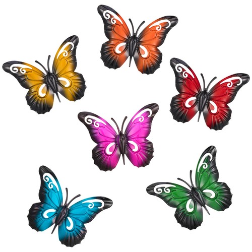 Set metal butterfly wall - of,