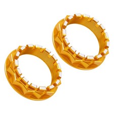 2x Rear Wheel Axle Nuts Gold