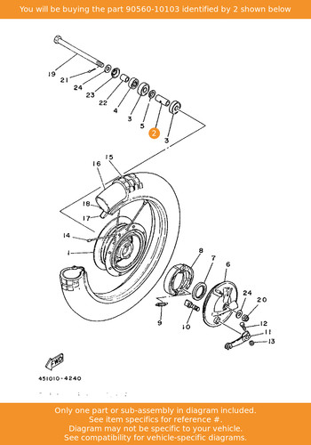 Yamaha spacer 90560 10103 oem - yamaha, 90560-10103