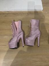 7 Inch Hella Heels Glitterati Boots (Pink)