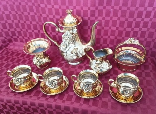 Vintage porcelain tea set - vintage,