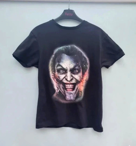 Black graphic print joker - , t
