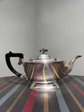 English Yeoman Plate Silver Plated Teapot – 1950s Vintage with Engraving 
