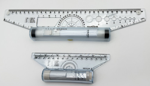 Parallel rolling ruler set - ruler-set, of