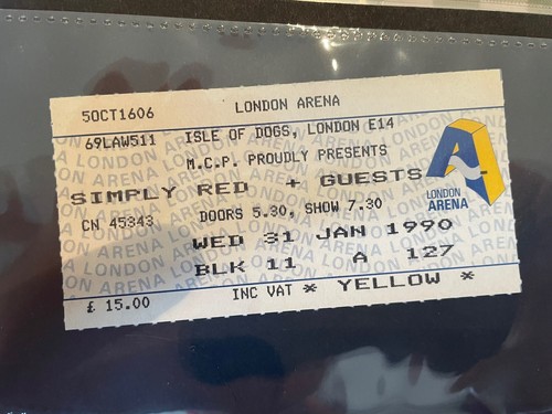 Simply red ticket 1990 - simply,