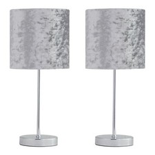Set of 2 Modern Chrome 35cm