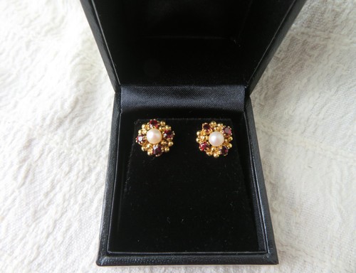 Vintage 9ct gold cultured - 9ct,