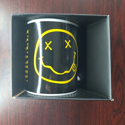 Nirvana smiley face mug - nirvana,