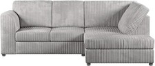 Silver Corner Sofa RHF 4