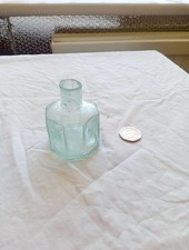 Antique aqua octagonal ink - aqua, m