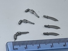 Timpo Cowboy, Mexican Silver Pistols And Bowie Knives 100% Genuine 1970s Timpo