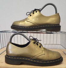 Dr Martens 1461 Size 4 Women's Oxford Shoes Gold Patent Leather Classic Lampers