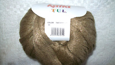 10 x 50 gm Katia Tul Tape Yarn 82% Combed Cotton # 58 Gold Ruffle Scarves BiN