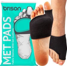 Metatarsal Pads Cushion Gel Sleeve for Women Men Ball of Foot Pad Large Black