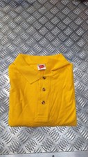 Hanes Top Polo Shirt Yellow XXL