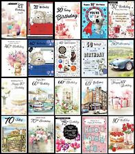 AGE 21 TO 80 QUALITY BIRTHDAY CARD Male or Female Great Selection