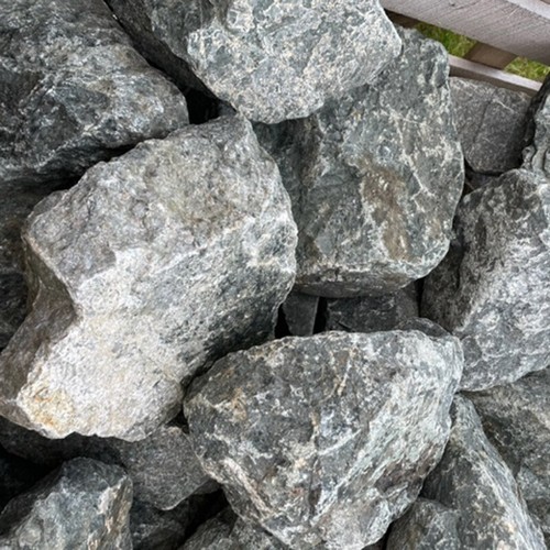 Green granite rockery stones - granite,