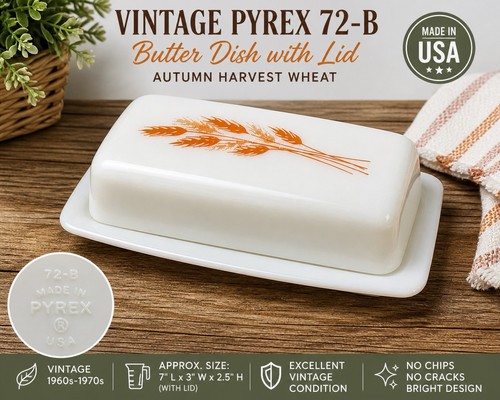 Vintage pyrex butter dish - vintage, 72-b