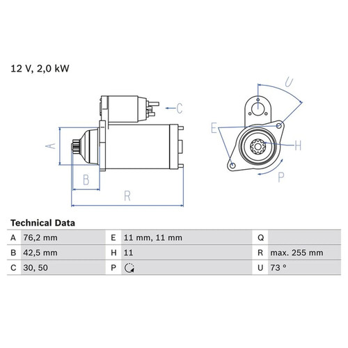 Bosch starter motor - starter, 11