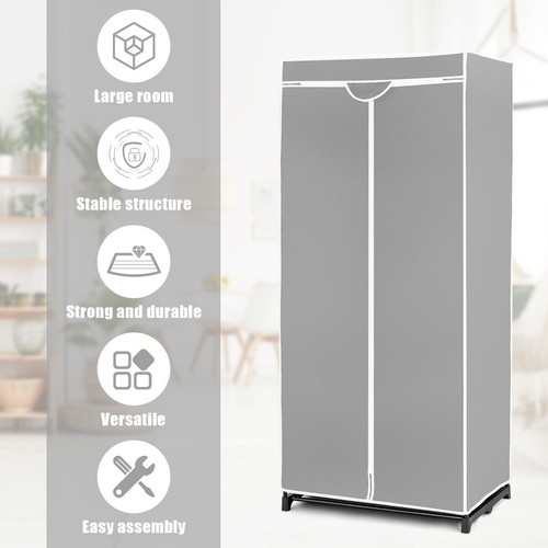 Camping wardrobe with clothes - camping,