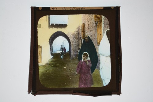 Hand tinted street - hand-tinted, scene