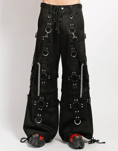 Gothic bondage black zip - gothic,