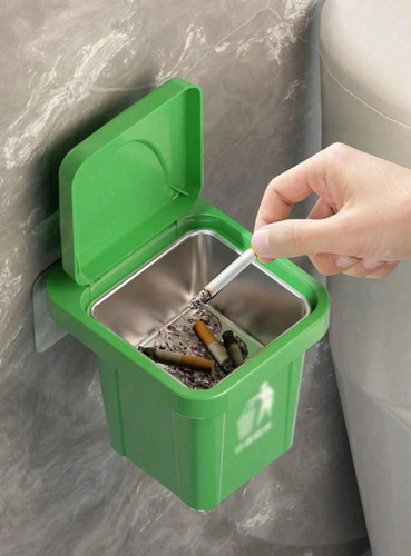 Wall mounted ashtray with lid - ashtray,