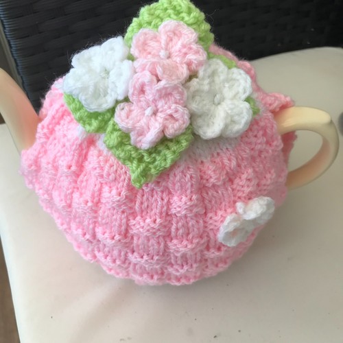 Hand knitted basket - knitted, weave