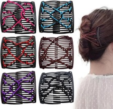 Stretchy Elastic Magic Hair Comb Clips Double Comb Hair Clip Retro Haircomb Band