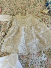 Dolls Vintage dress lace &