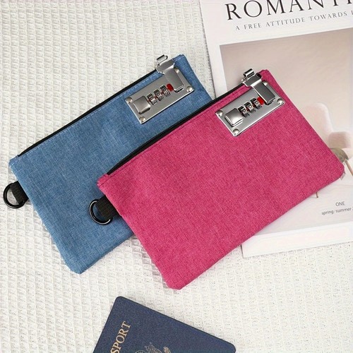 Locked money bag with zipper - money,