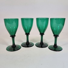 Antique Set Of 4 19thC Green